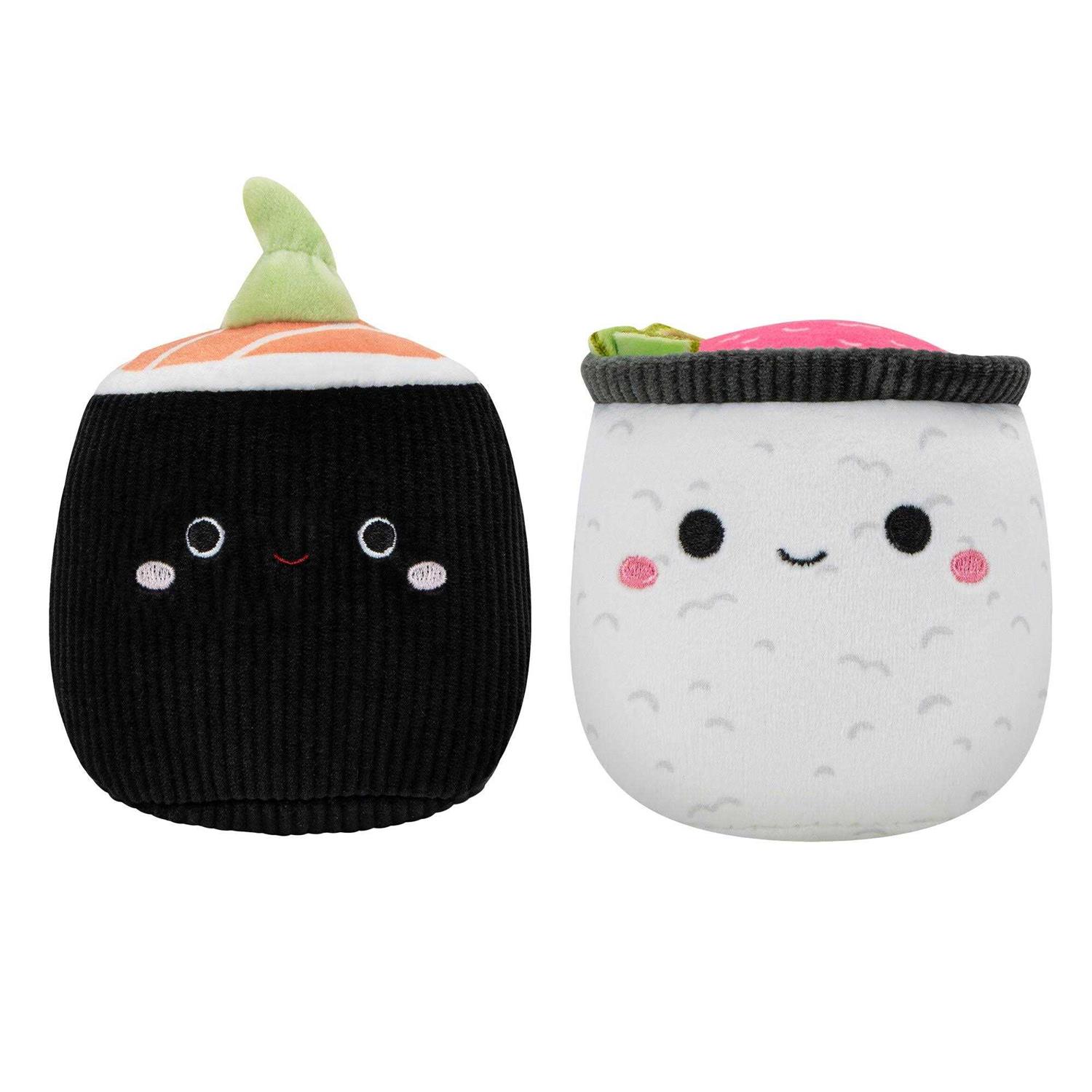 Squishmallows Squeaky Plush 2-Pack Sushi Dog Toy - Healthber