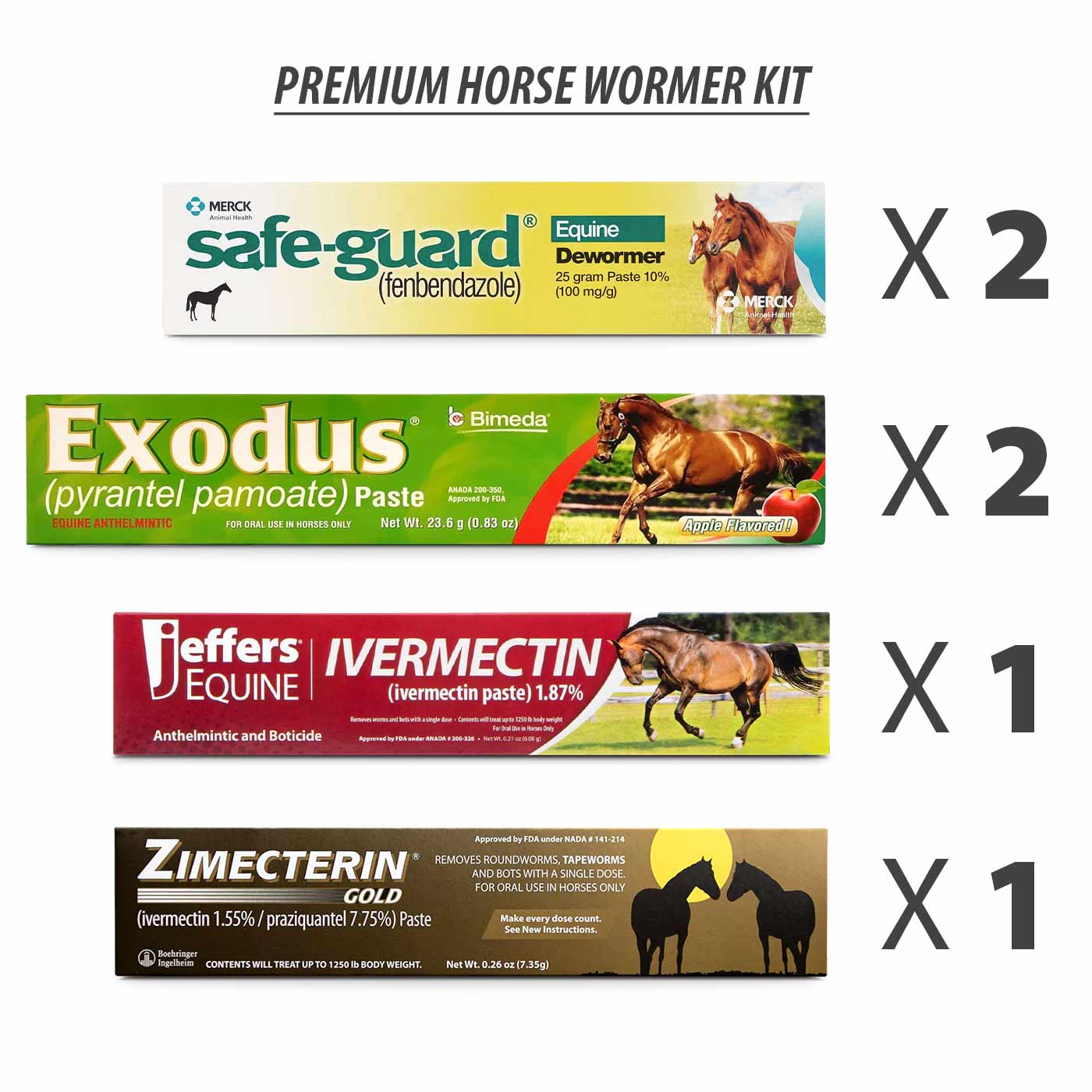 Premium Horse Wormer Kit (6 Tubes Included) - Healthber