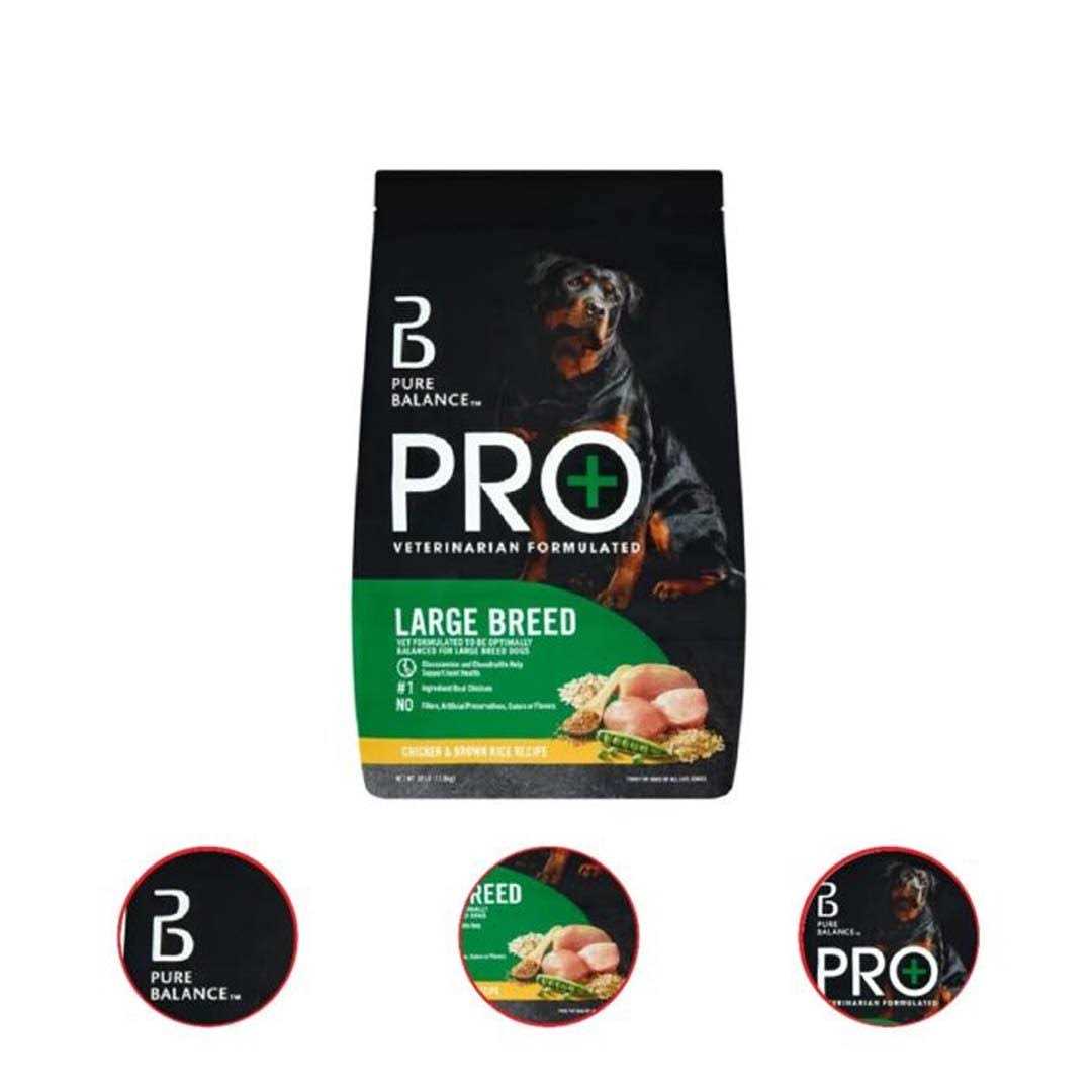 Pure Balance Pro+ Large Breed Chicken & Brown Rice Recipe Dry Dog Food - Healthber