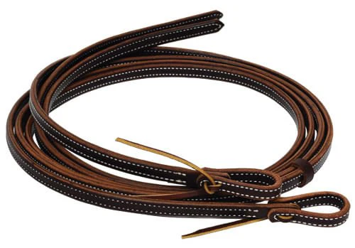 Professional's Choice Oiled 2-Ply Latigo Reins, Burgundy - Healthber