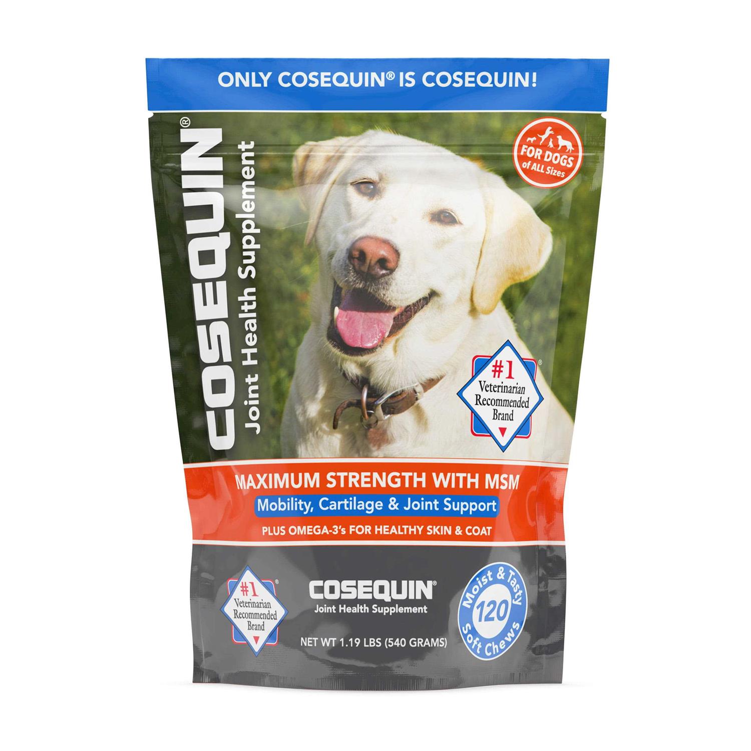 Cosequin Soft Chews with MSM Plus Omega-3s for Dogs - Healthber