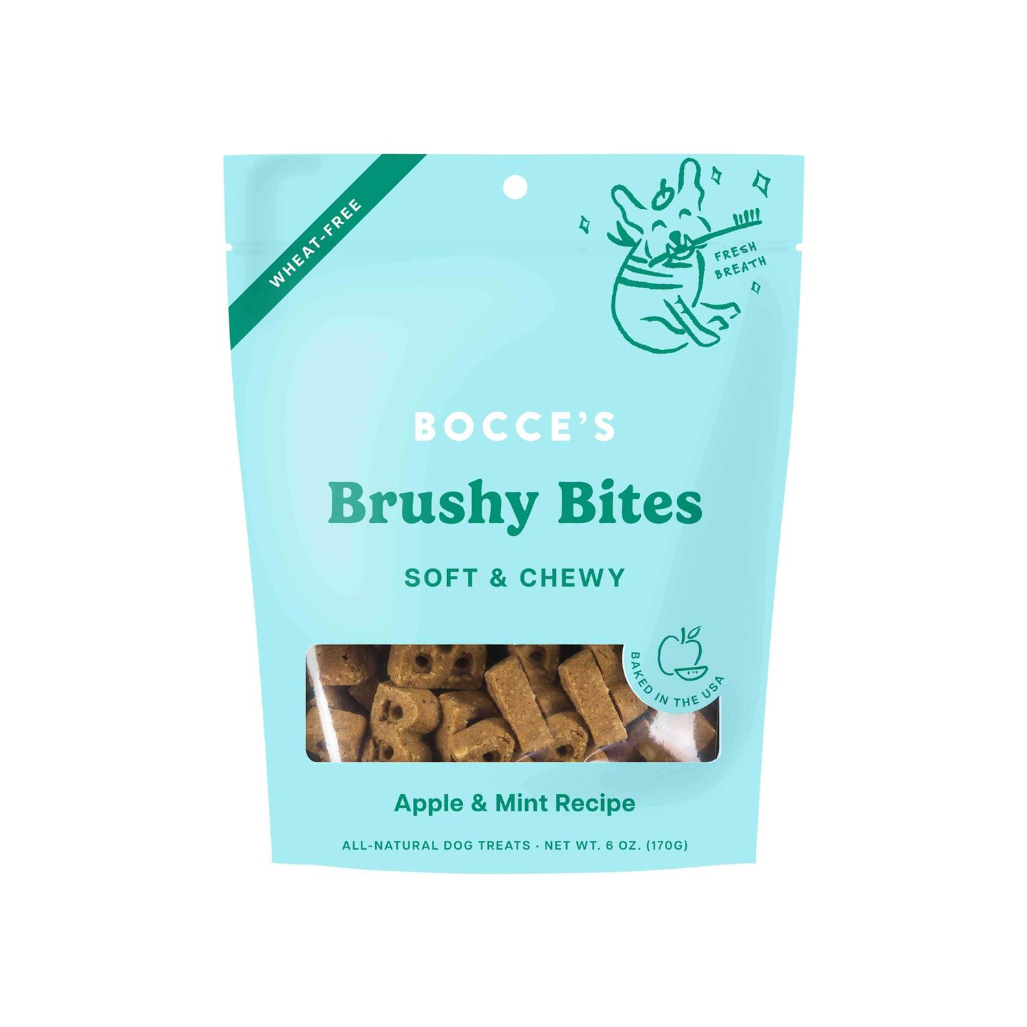 Bocce’s Bakery Brushy Bites Soft & Chewy Dog Treats - Healthber