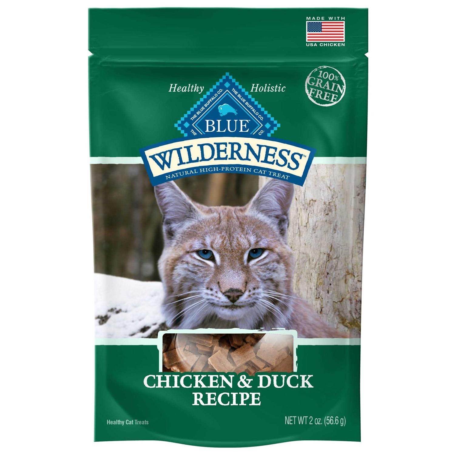Blue Buffalo Wilderness Chicken & Duck Grain-Free Cat Treats - Healthber