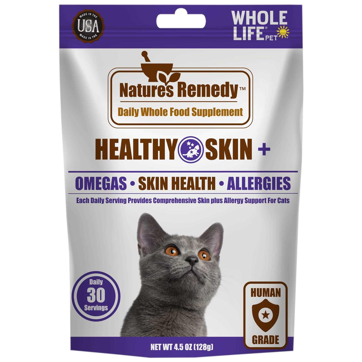 Whole Life Pet Nature’s Remedy Skin & Allergy Support Whole Food Cat Supplement - Healthber