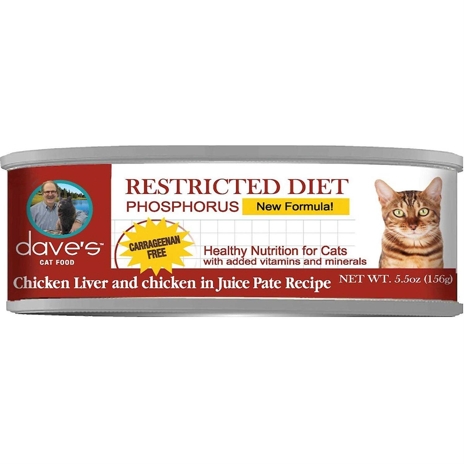 Dave’s Pet Food Restricted Phosphorus Diet Chicken Canned Cat Food - Healthber