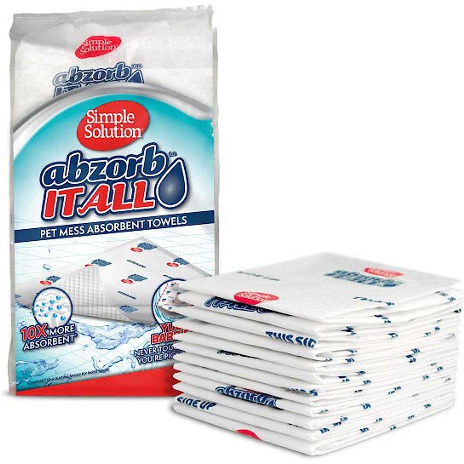 Simple Solution Abzorbitall Pet Stain & Odor Absorbent Towels - Healthber