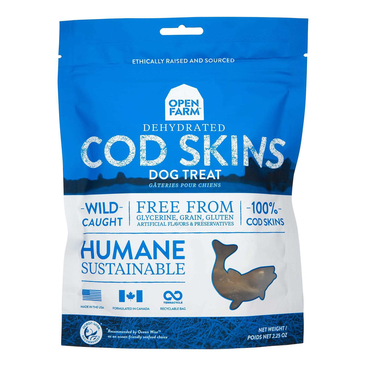 Open Farm Cod Skins Dehydrated Dog Treats - Healthber