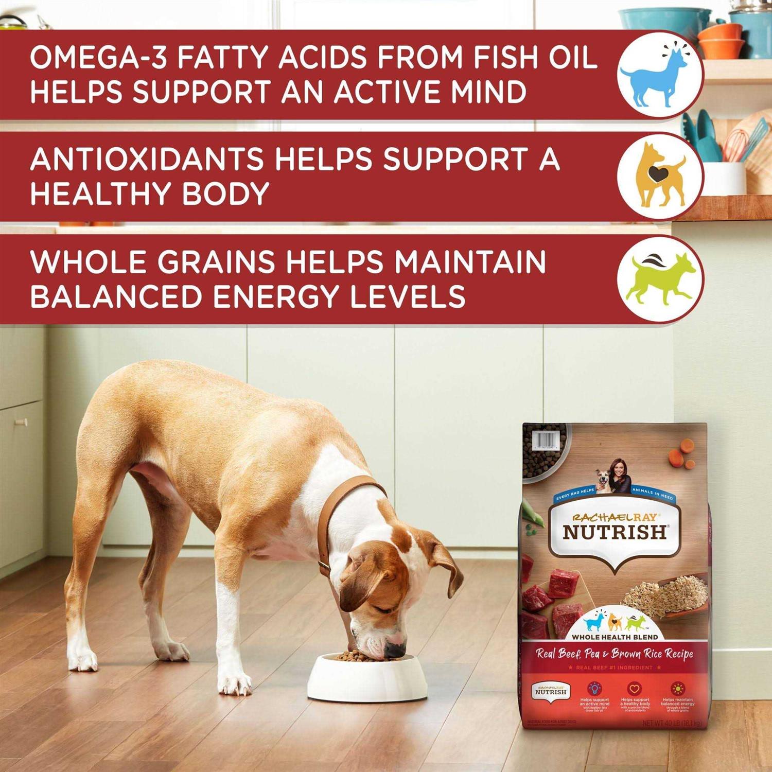 Rachael Ray Nutrish Real Beef Pea Brown Rice Recipe Dry Dog Food - Healthber