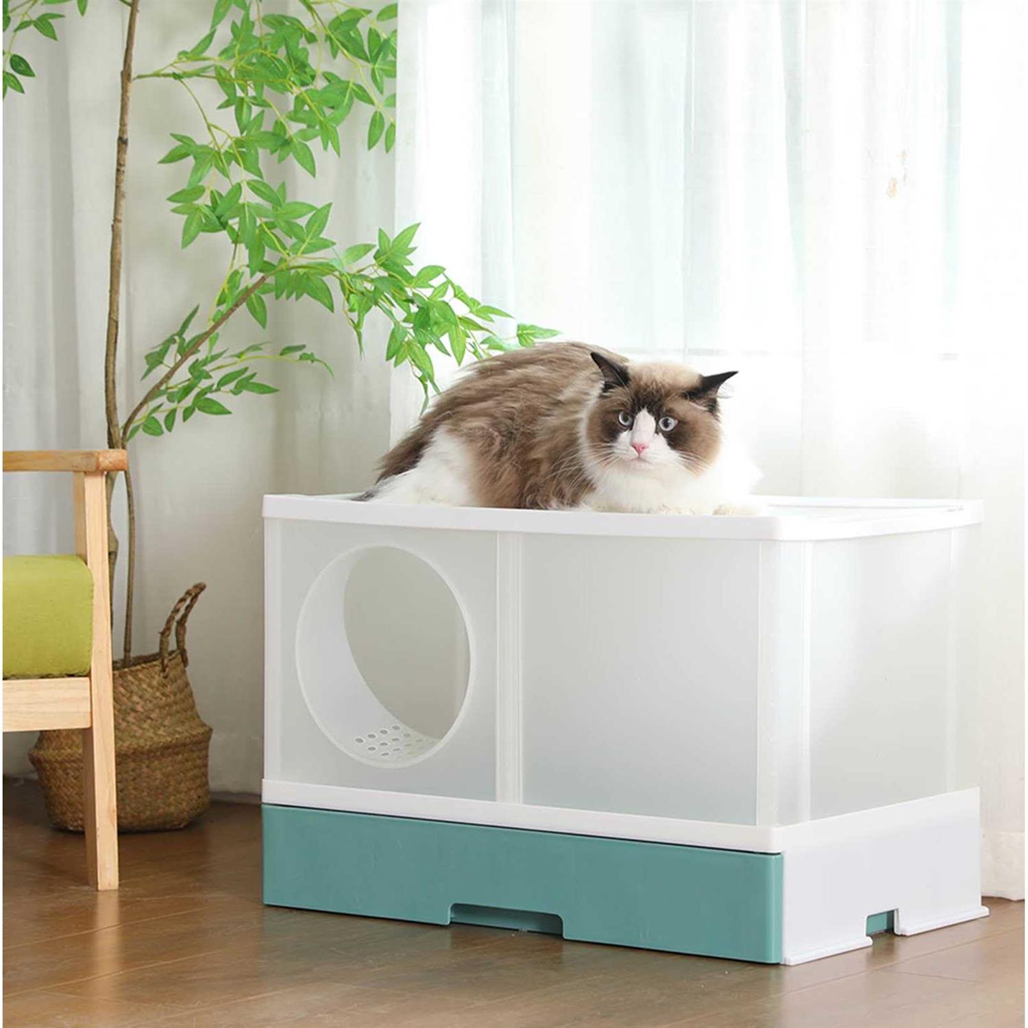 PeTraum Extra Large Jumbo Cat Litter Box TIGO-X V2.0 - Healthber