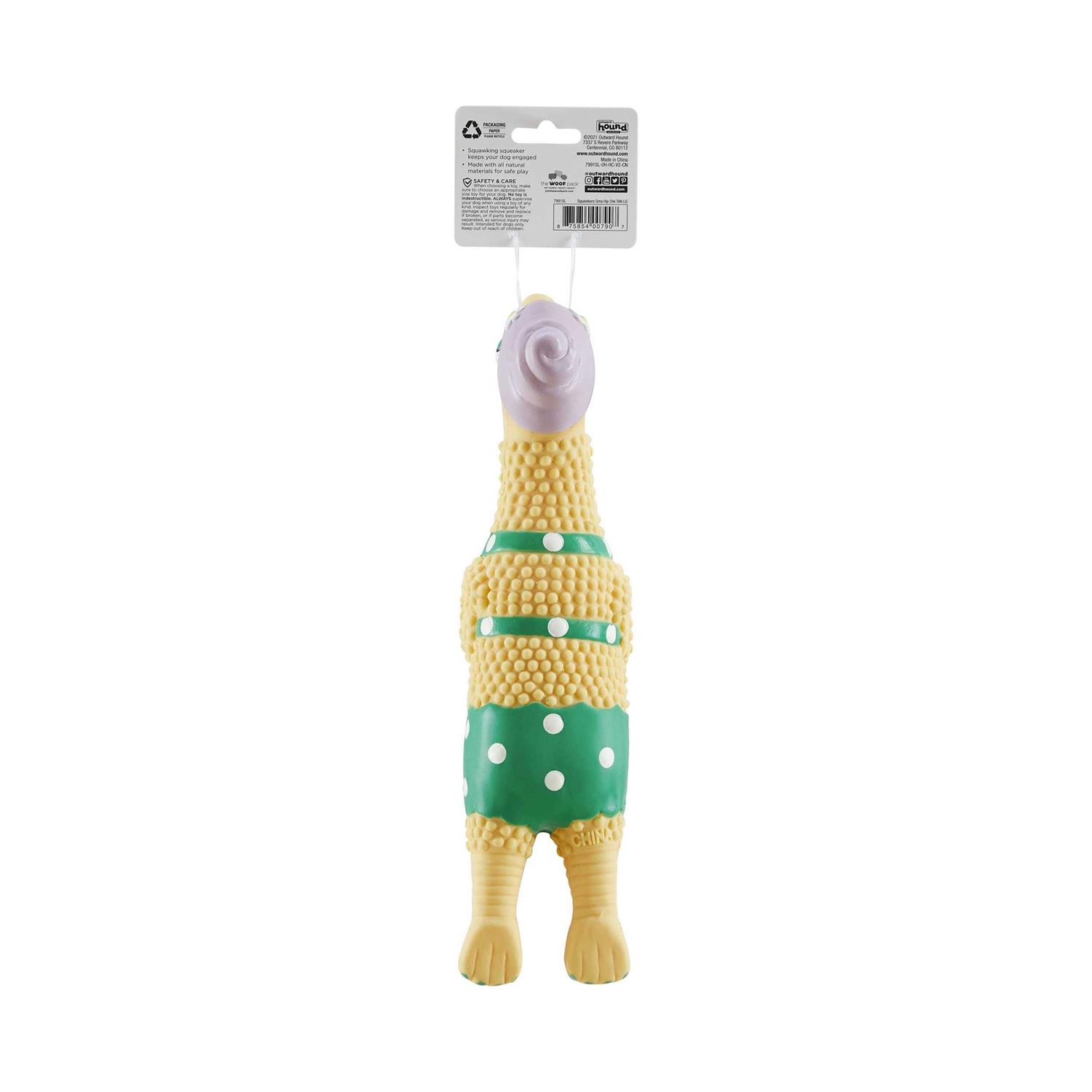 Charming Pet Squawkers Grandma Hippie Chick Chicken Dog Toy - Healthber