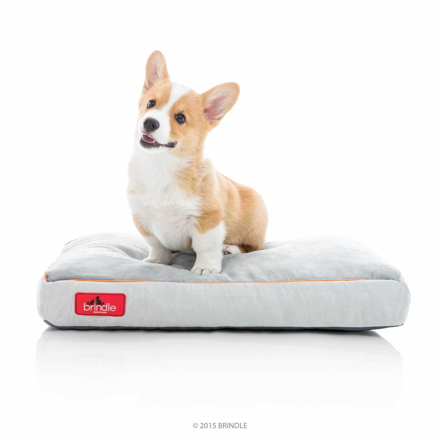 Brindle Soft Memory Foam Dog Bed with Removable Washable Cover - Healthber