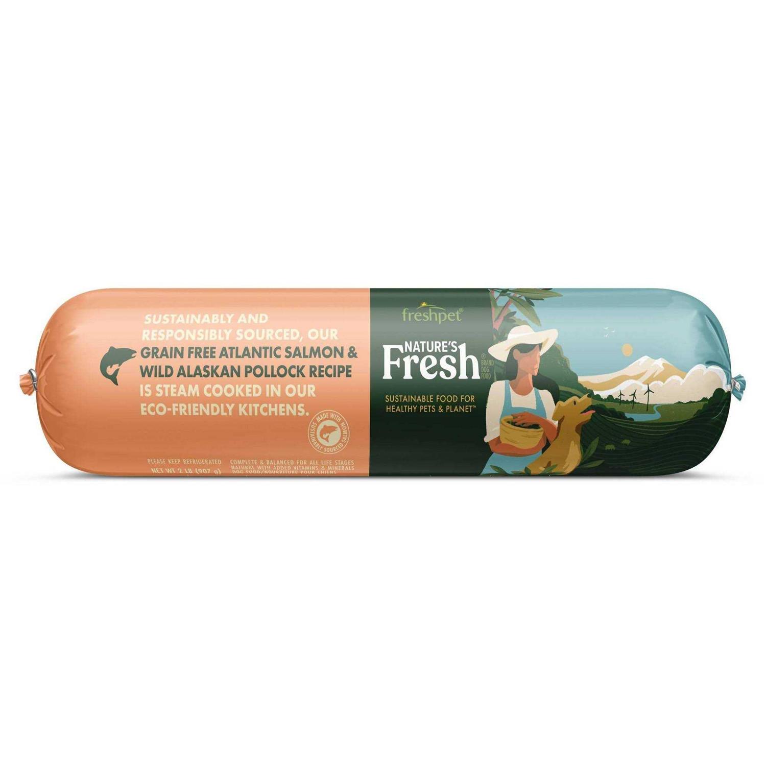 Freshpet Nature’s Fresh Grain Free Wild Alaskan Pollock & Atlantic Salmon Recipe Dog Food - Healthber