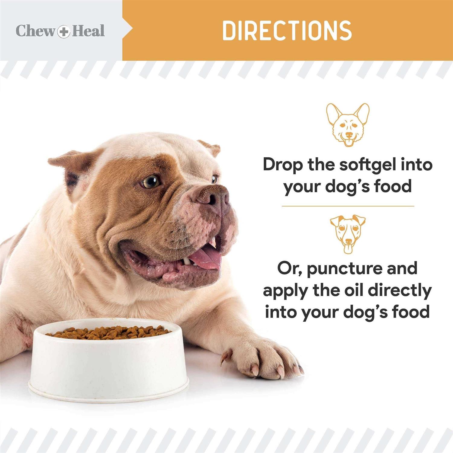 Chew + Heal Omega 3 Fish Oil for Dogs - Healthber