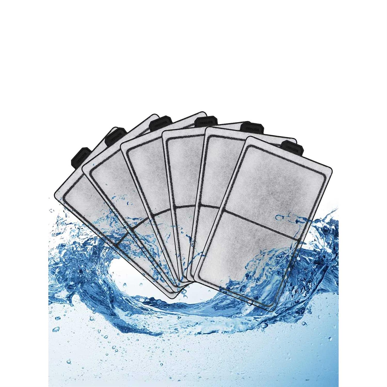 HiTauing 6 Pack PF-S Filter Cartridge for Top Fin Silenstream PF10 Power Filters - Healthber