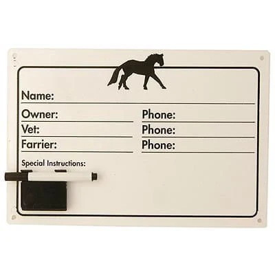 Dry-Erase Horse Nameplate Set - Healthber