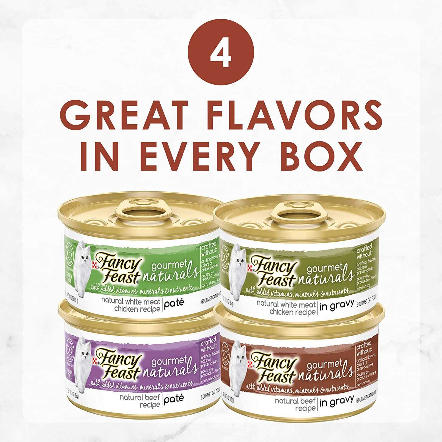 Fancy Feast Wet Cat Food Variety Pack Gourmet Naturals Poultry and Beef Collection - Healthber