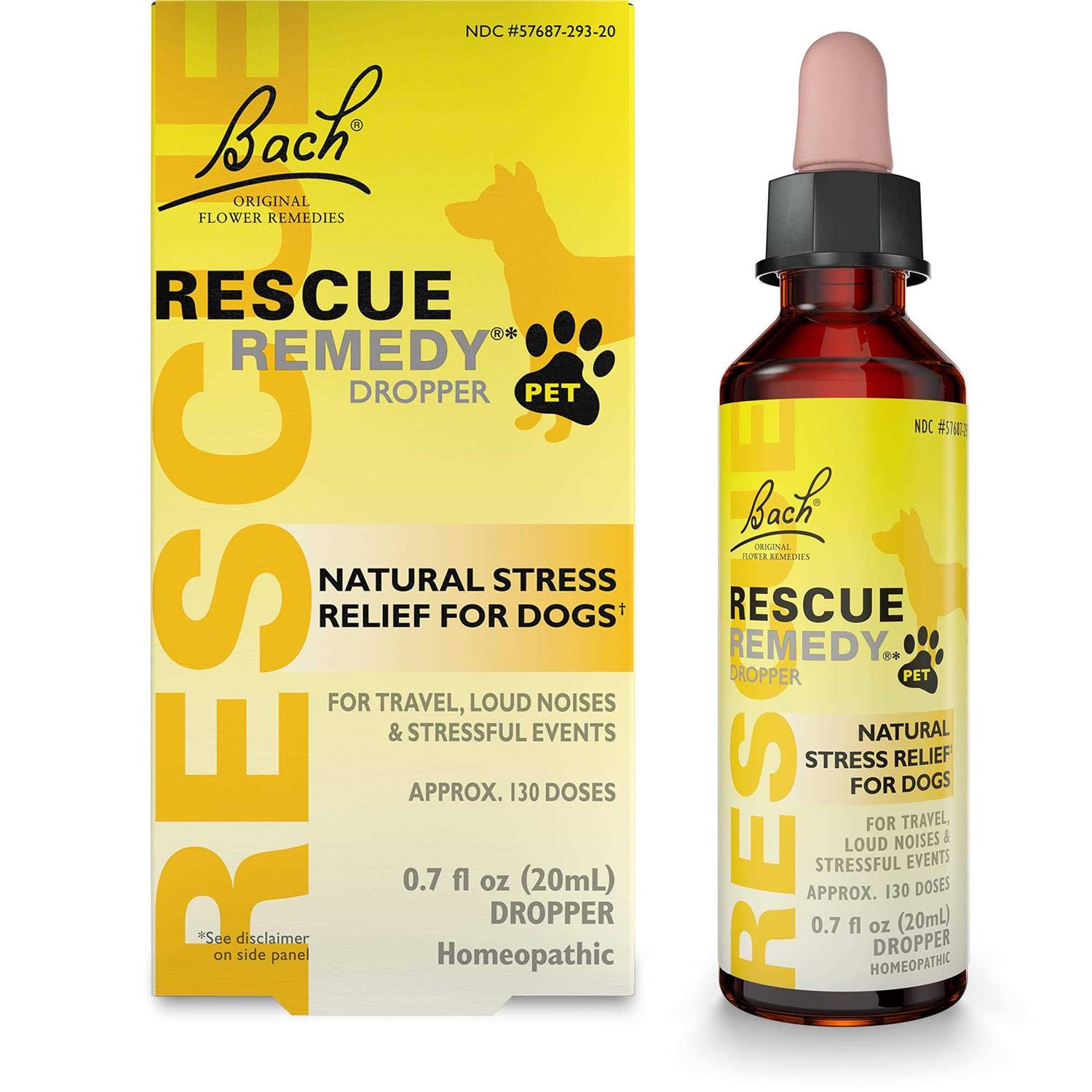 Bach Rescue Remedy PET Natural Calming Drops - Healthber