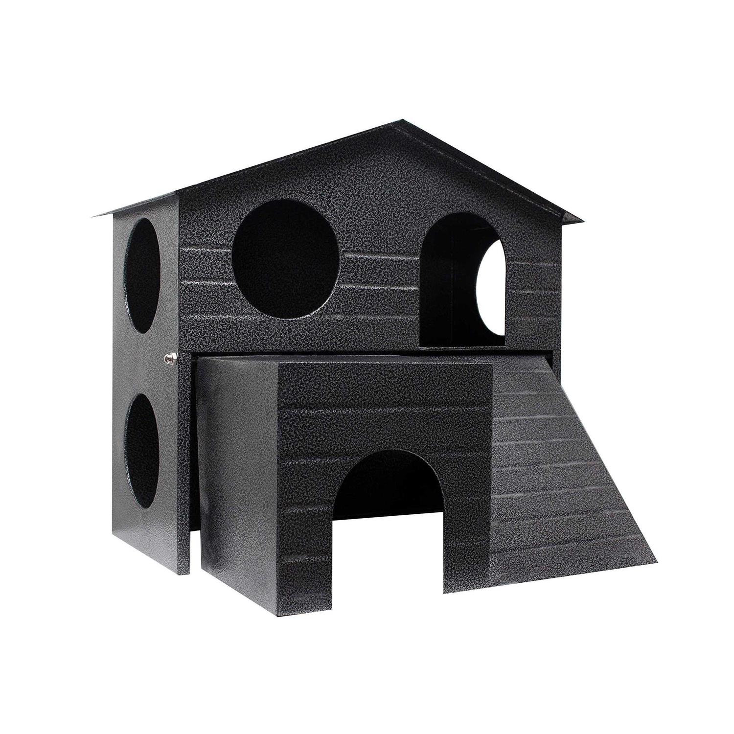 Felix & Fido SafeHaven XL All Metal Small Animal Hideaway Hut. Solid Safe Construction. All Smooth Edges. ChewProof. Foldable Design. Guaranteed - Healthber