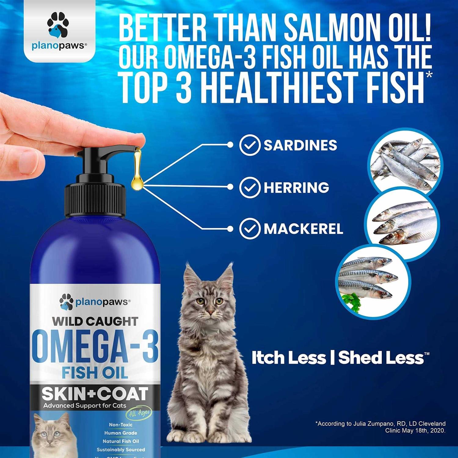 planopaws Omega 3 Fish Oil for Cats Better Than Salmon Oil for Cats - Healthber