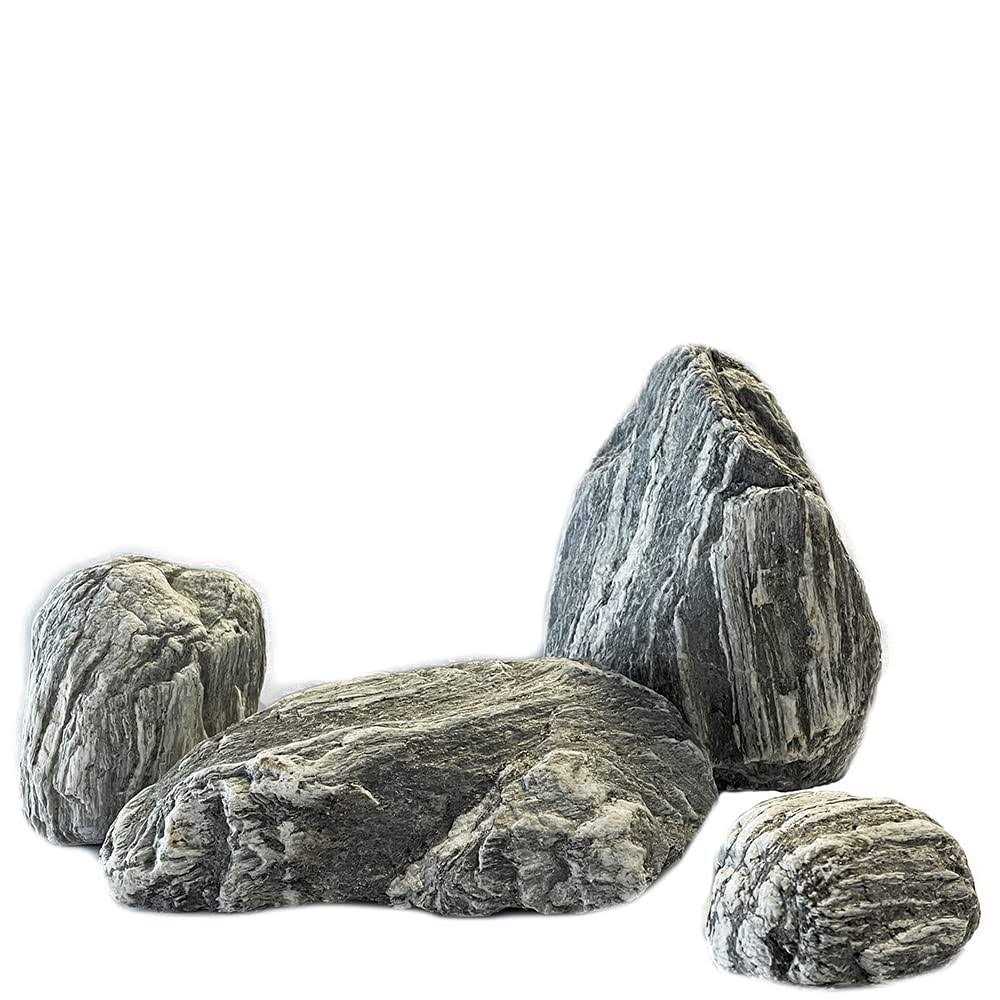 AquaNatural 15lb Silver Alpine Rock Mountain Stone for Aquariums, aquascaping, terrariums and vivariums,Silver - Healthber