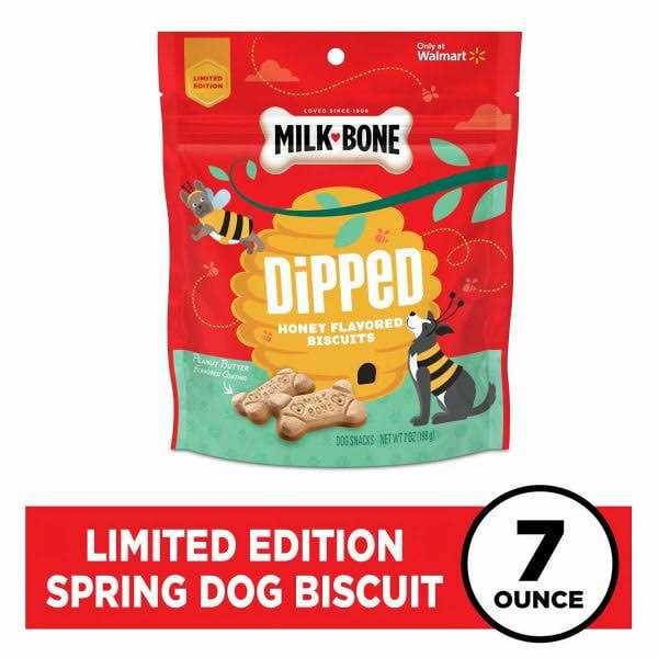 Milk-Bone Dipped Honey & Peanut Butter Flavored Biscuits Dog Treats - Healthber