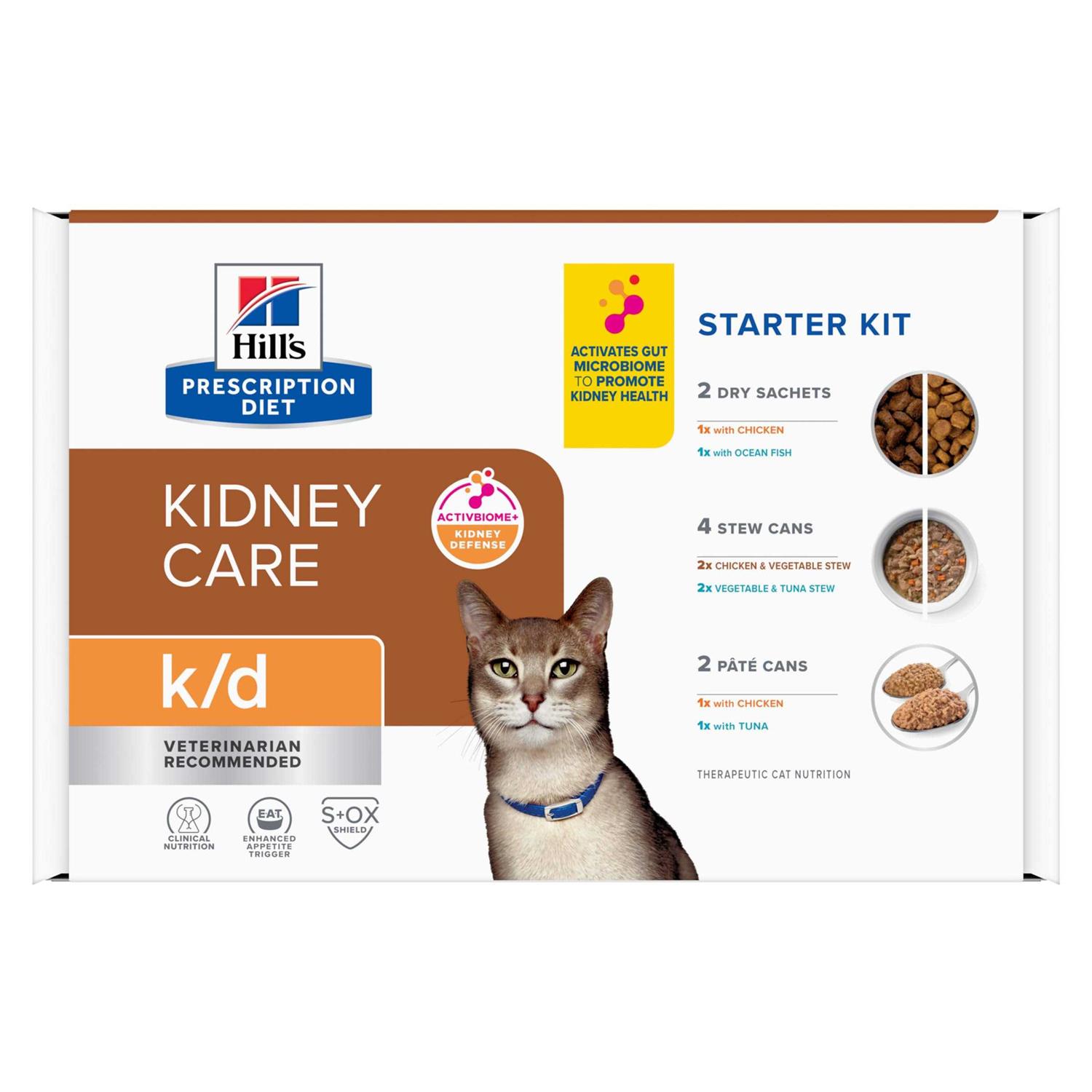 Hill’s Prescription Diet k/d Kidney Care Starter Kit Variety Pack Cat Food - Healthber