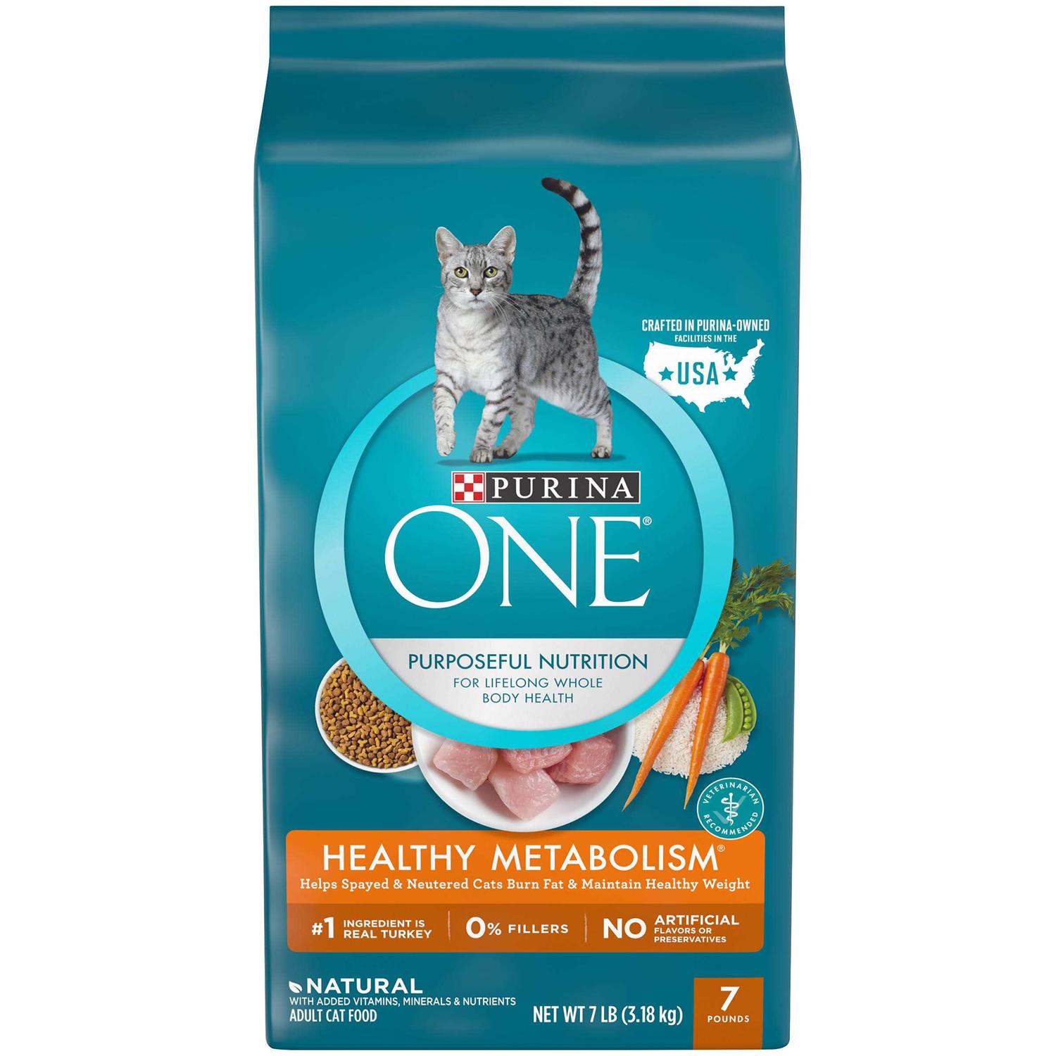 Purina ONE Healthy Metabolism Dry Cat Food - Healthber