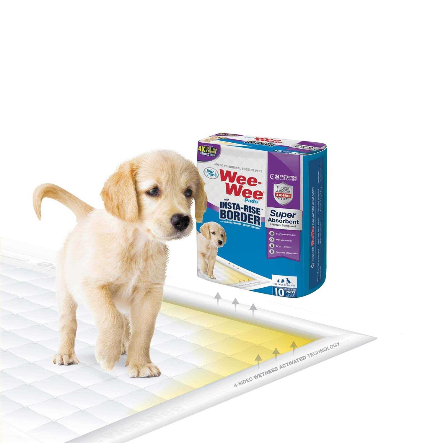Four Paws Insta-Rise Border Wee-Wee Pads - Healthber