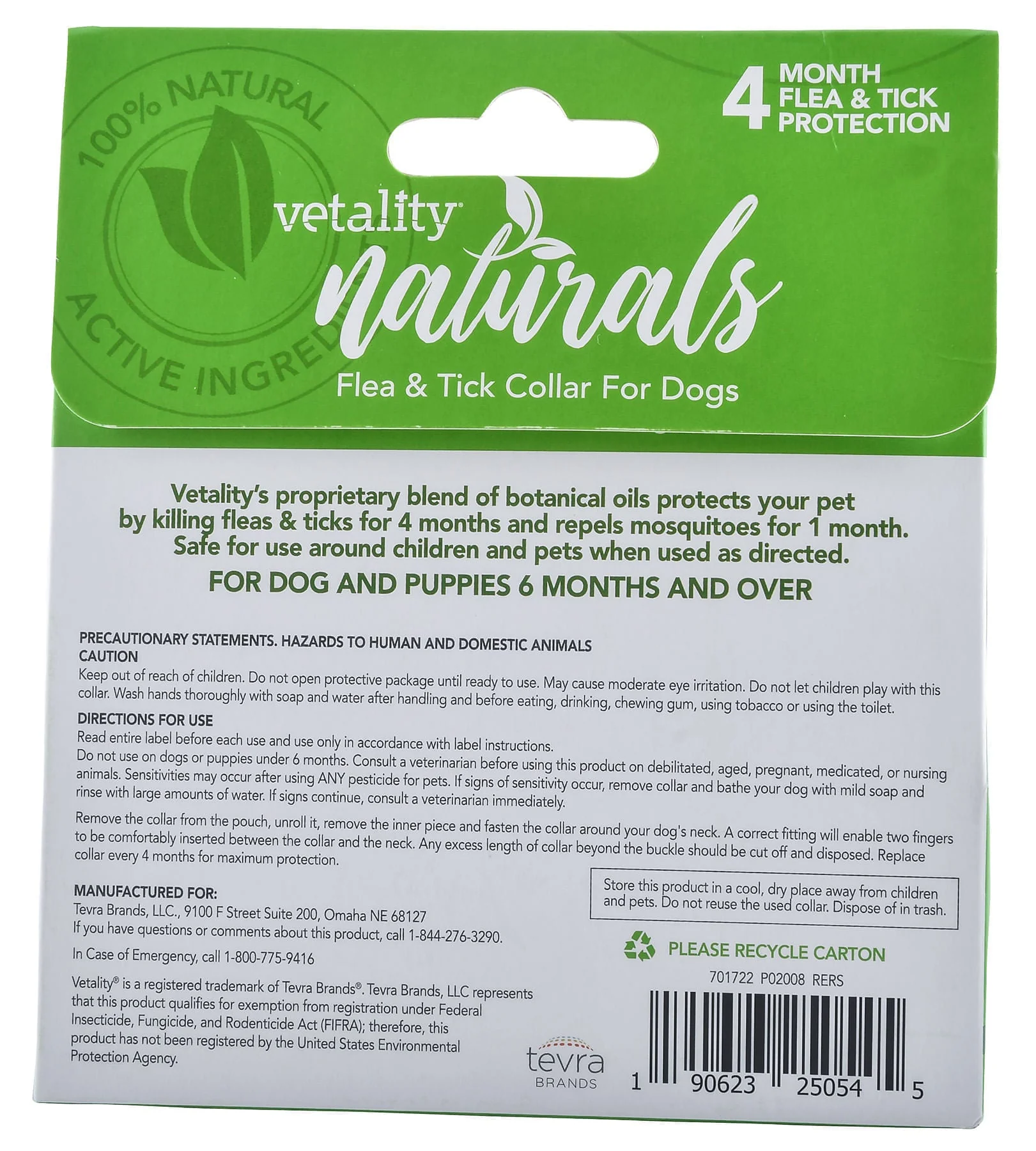 Vetality Naturals Flea & Tick Collar for Dogs - Healthber