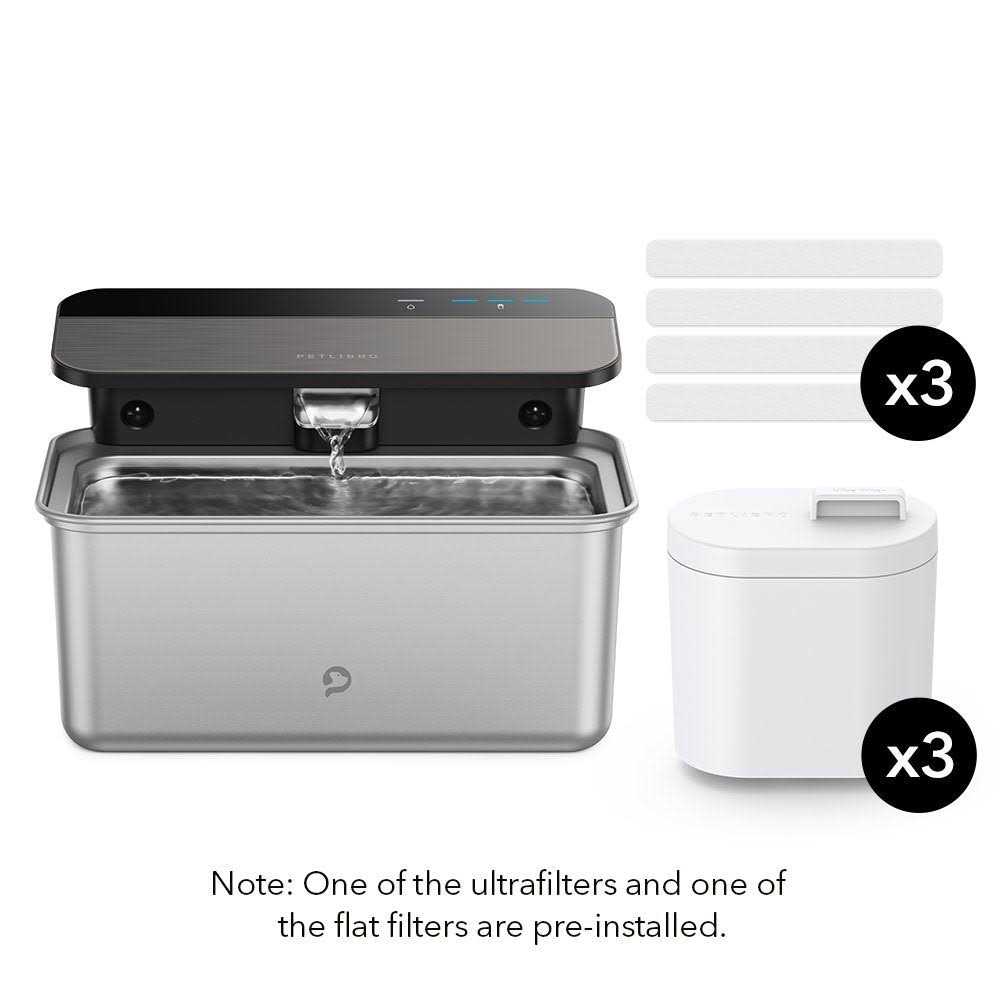 PETLIBRO Glacier Ultrafiltration Stainless Steel Pet Water Fountain - Healthber