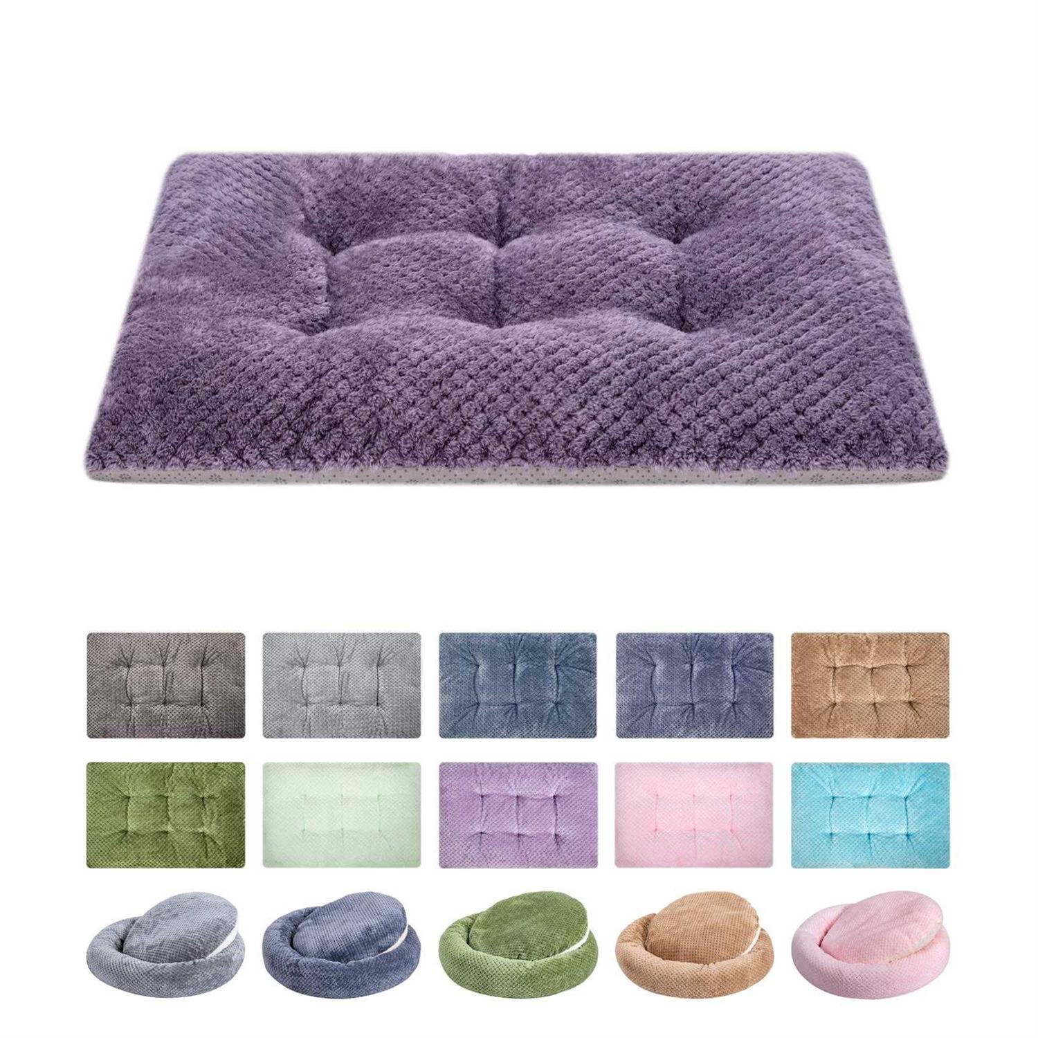 WONDER MIRACLE Fuzzy Deluxe Pet Beds, Super Plush Dog or Cat Beds Ideal for Dog Crates - Healthber