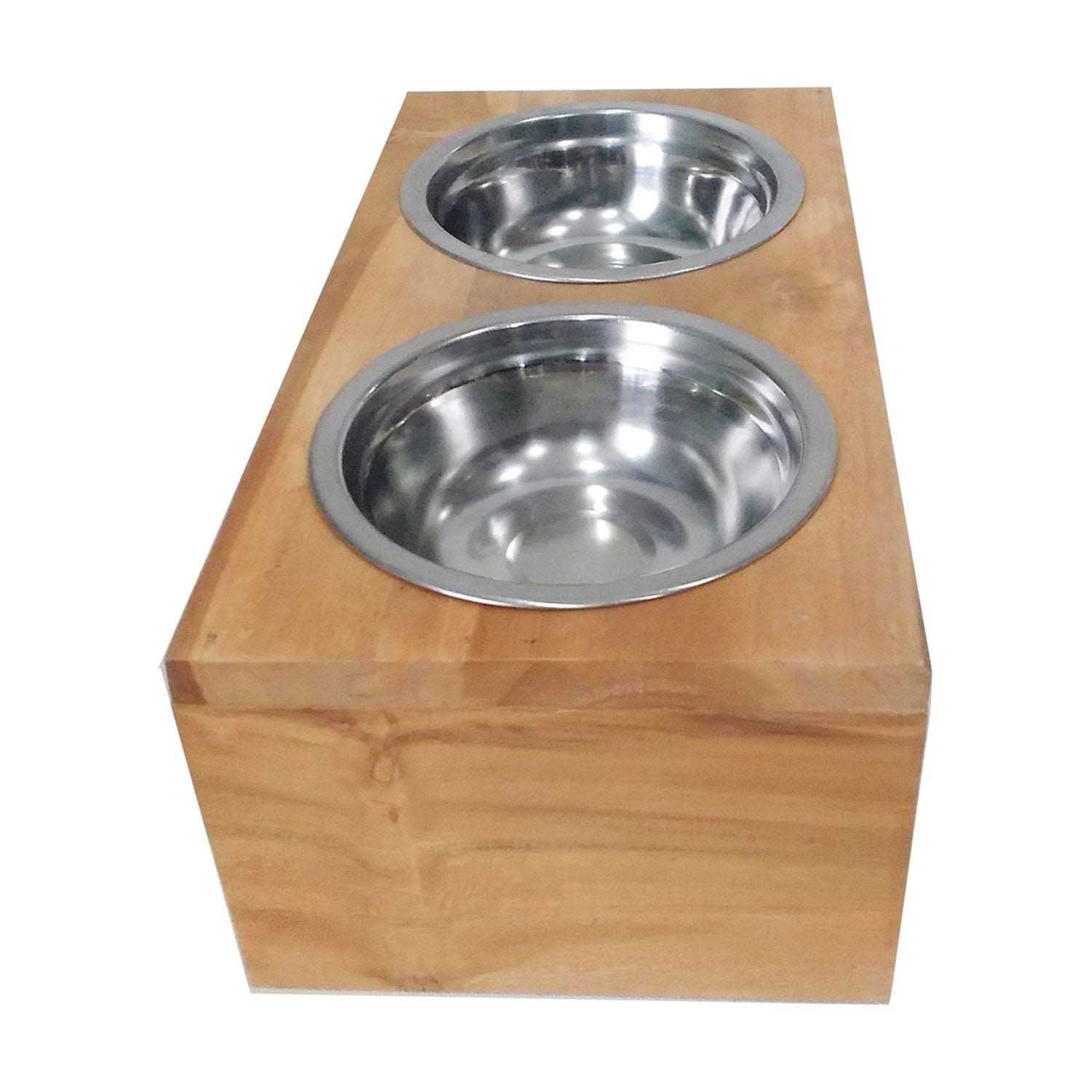 D-Art Collection Pet Feeder Stand with 2 Bowls - Healthber