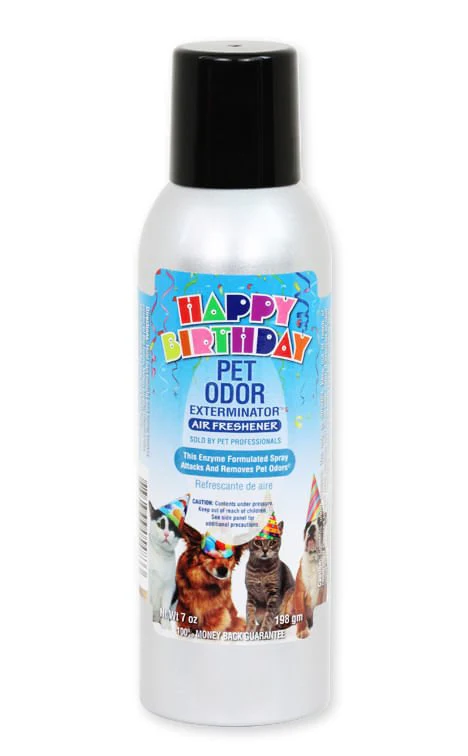 Pet Odor Exterminator Spray, Happy Birthday, 7oz - Healthber