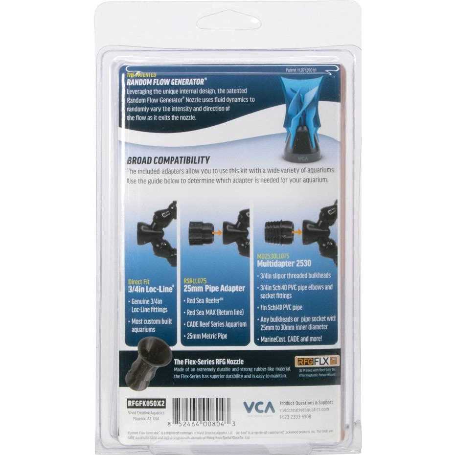 VCA Vivid Creative Flex Series Ultimate Return Line Upgrade Kit Dual 1/2 Flex-Series RFG Saltwater Aquarium - Healthber
