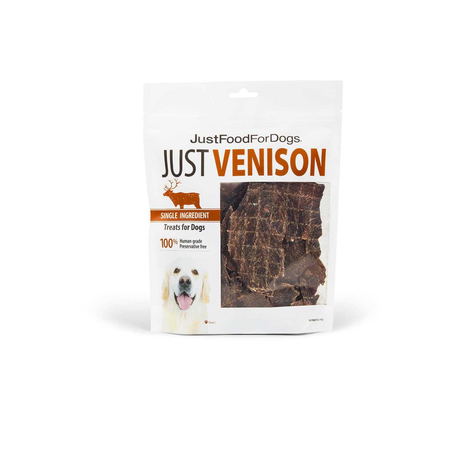JustFoodForDogs Venison Dehydrated Dog Treats - Healthber