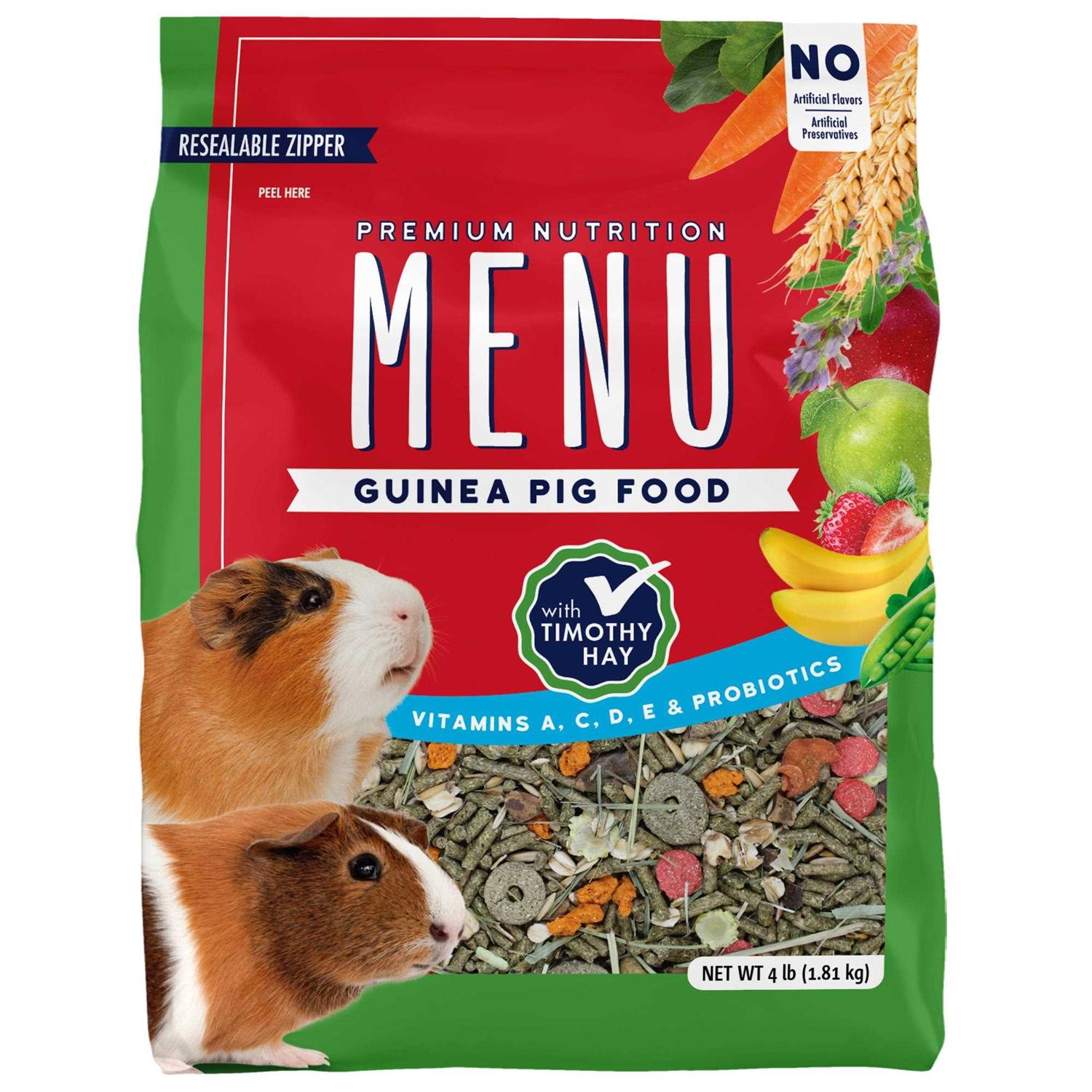 Vitakraft Menu Premium Guinea Pig Food Timothy Hay Pellets Blend - Healthber