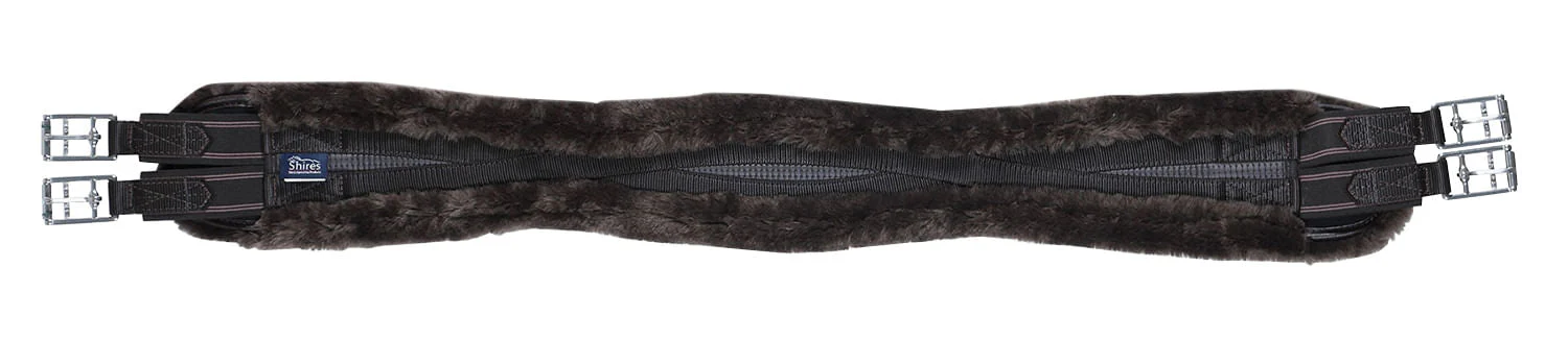 Shires Performance Supafleece Contoured Girth, Brown - Healthber
