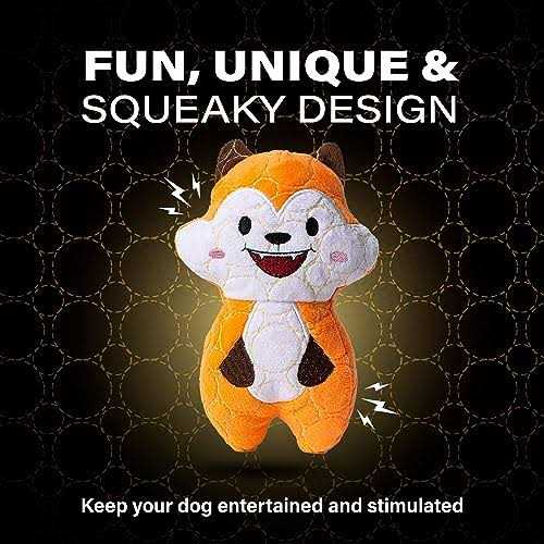 Bite Force Durable Plush Fox Dog Toy - Healthber