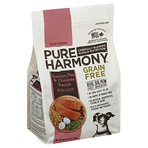 Pure Harmony, Dog Food, Grain Free, Salmon, Pea & Chickpea Recipe , 3 LB - Healthber