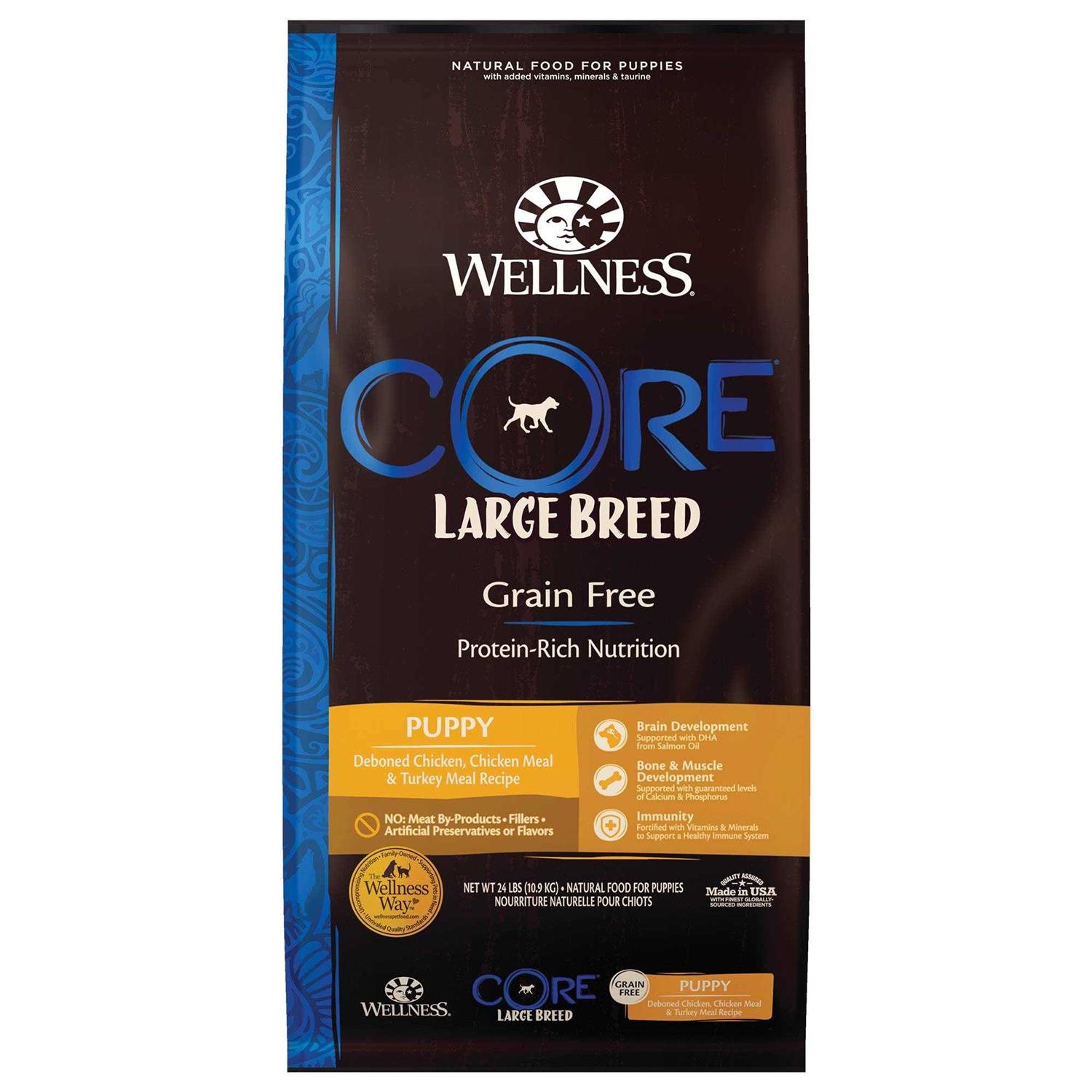 Wellness Core Natural Grain Free Dry Dog Food Large Breed Puppy - Healthber