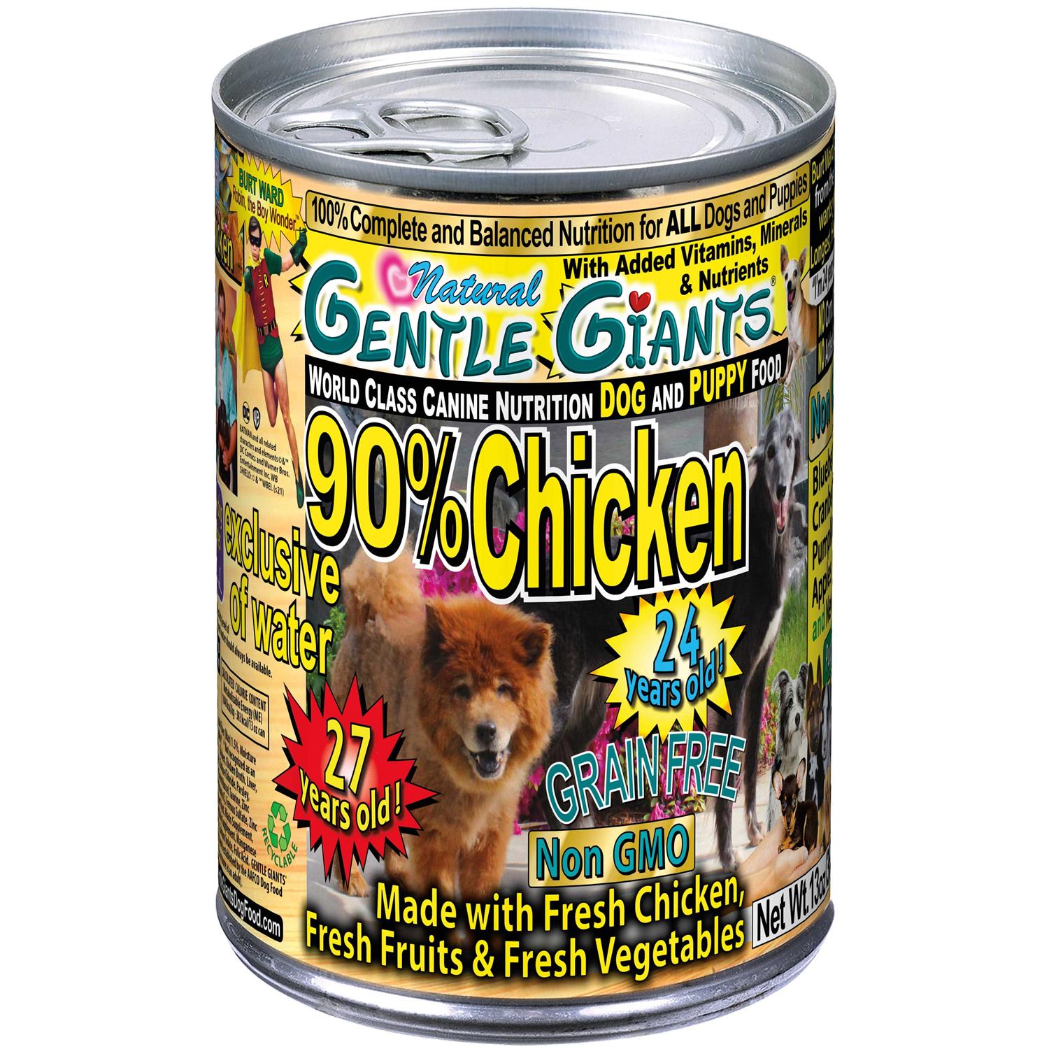 Gentle Giants Grain Free Wet Dog Food Chicken - Healthber