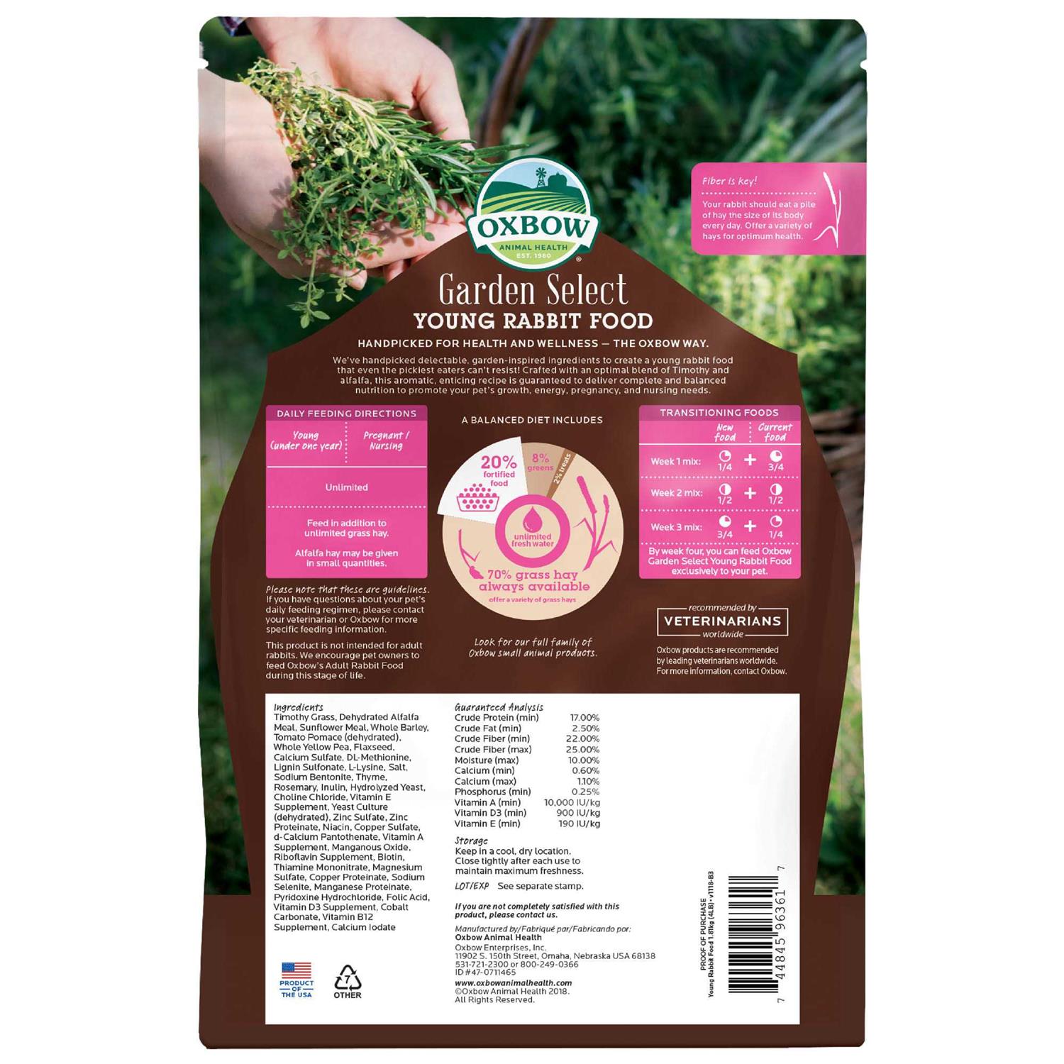 Oxbow Garden Select Young Rabbit Food - Healthber
