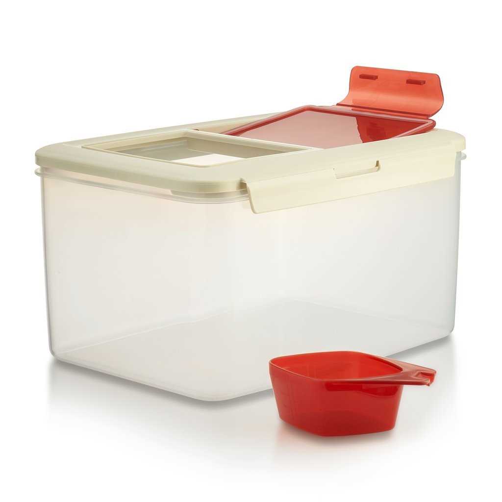 Komax Biokips Extra Large Food Containers, 20lb Food Storage Bins with Lids & Scooper, BPA Free Airtight Kitchen Storage Containers to Store Dry - Healthber