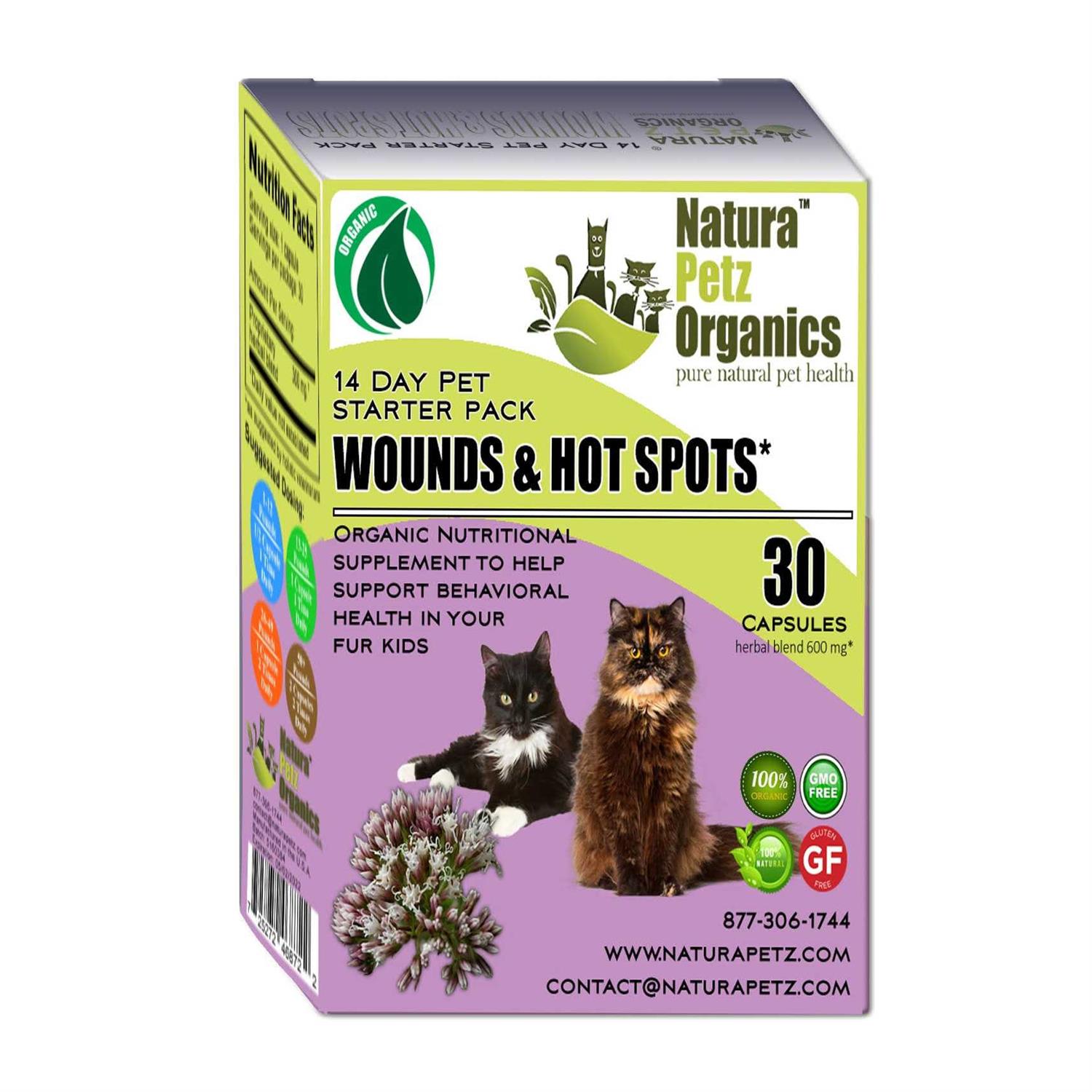 Natura Petz Organics Dog Hot Spot Wound Starter pak Cat Hot Spot Starter pak - Healthber