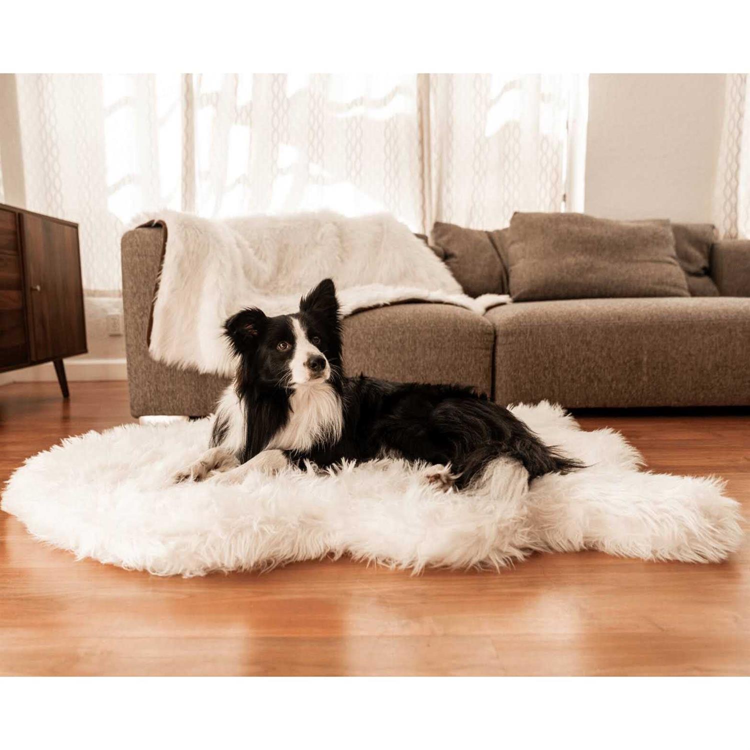 Paw PupRug Faux Fur Orthopedic Dog Bed - Healthber