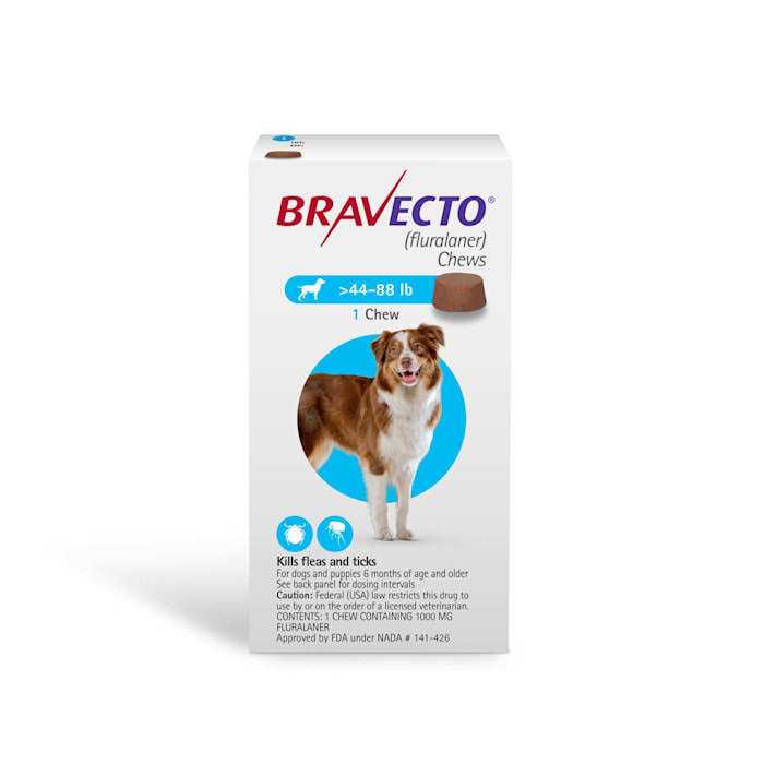Bravecto Chews for Dogs 44-88 lbs - Healthber