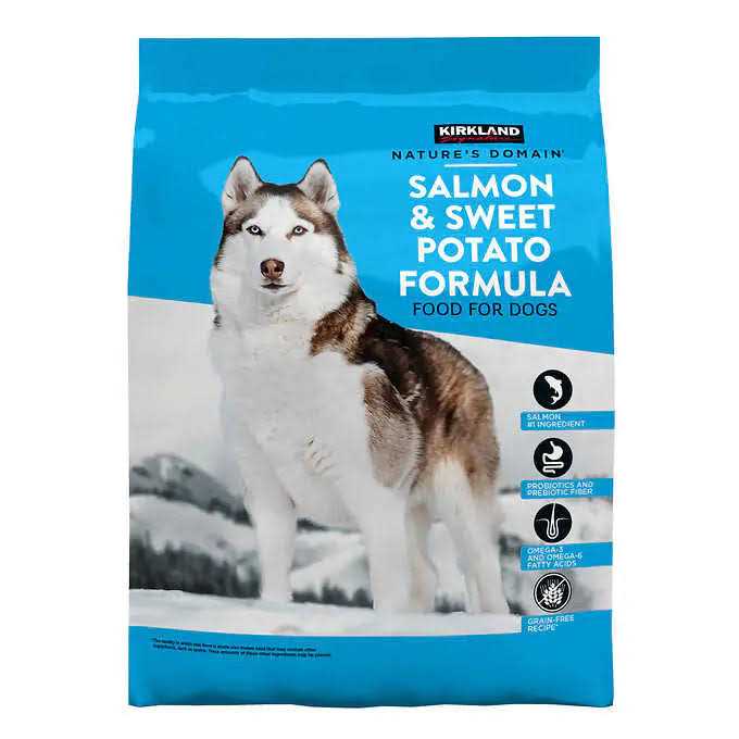 Kirkland Signature Nature’s Domain Salmon Meal & Sweet Potato Dog Food 35 lb - Healthber