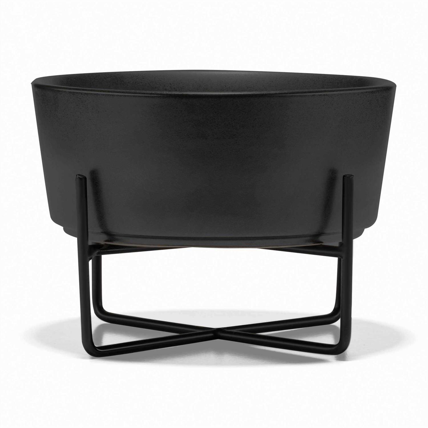 Waggo Simple Solid Bowl + Dog Bowl Stand - Healthber