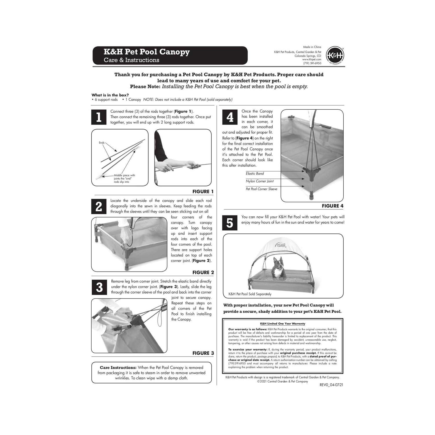 K&H Pet Products Pet Pool Canopy - Healthber