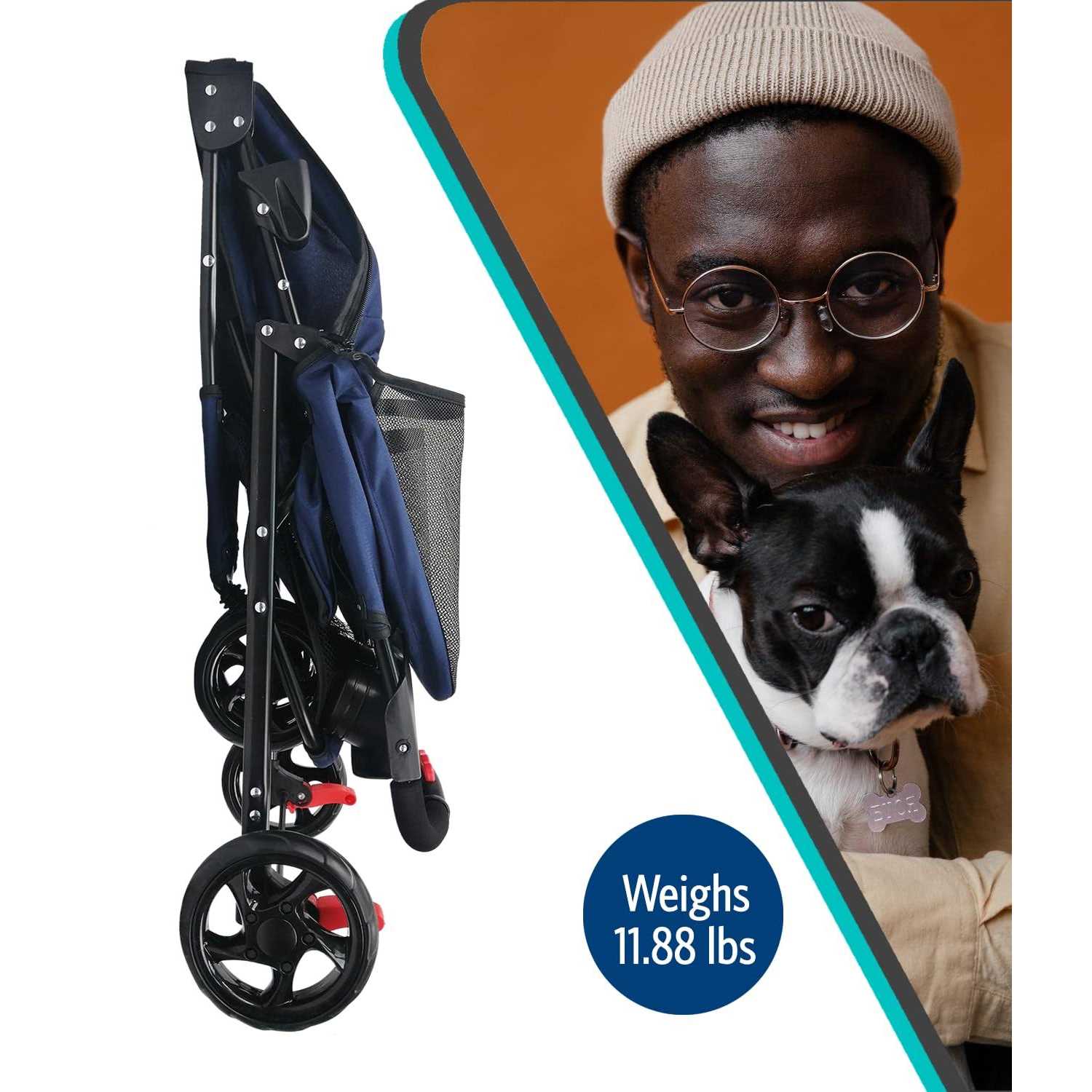 AmorosO Single Jogger Pet Stroller - Healthber